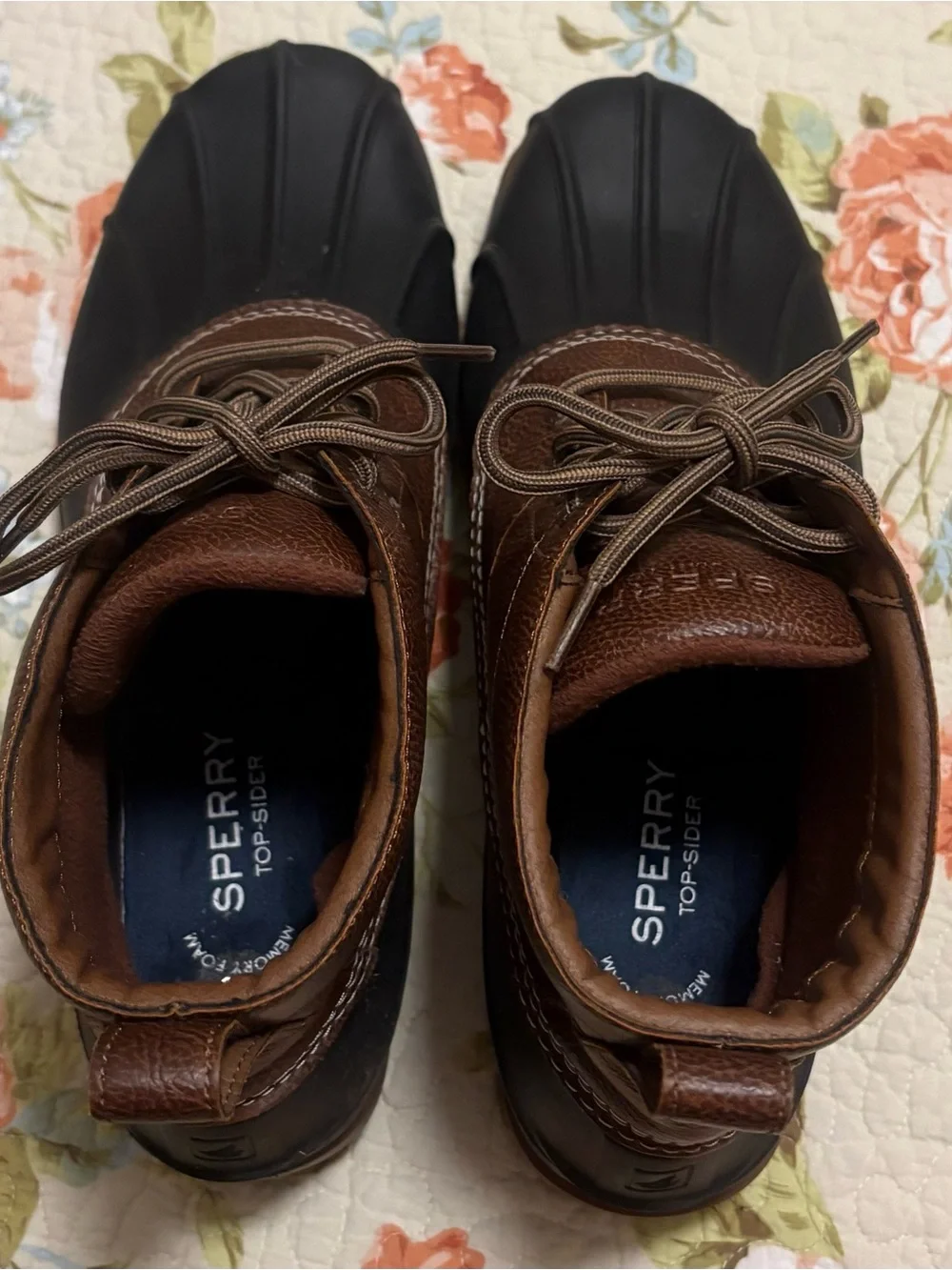 Sperry Top Sider Duck Boots Waterproof Brown Leather Men's Size 13